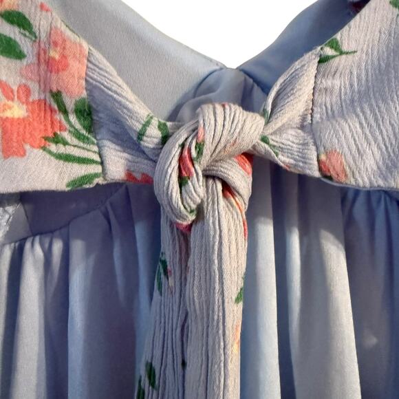 Altar'd State Light Blue Floral Mini Dress - Small - Picture 6 of 8
